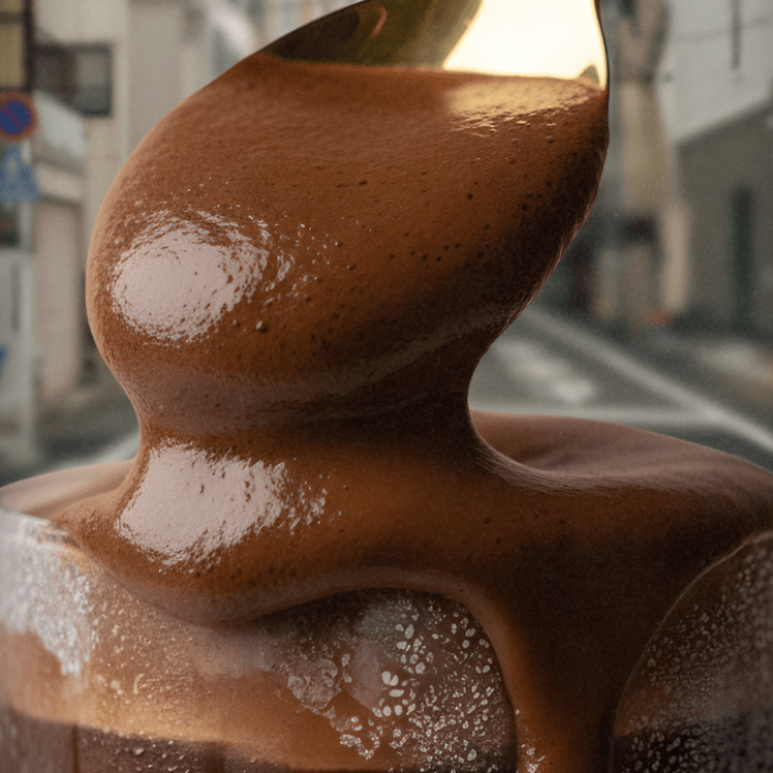 nomukita-background japanese street syle-chocolate drink